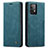 Leather Case Stands Flip Cover Holder C01S for Samsung Galaxy A52 5G Blue