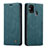 Leather Case Stands Flip Cover Holder C01S for Samsung Galaxy M31 Prime Edition Blue