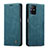 Leather Case Stands Flip Cover Holder C01S for Samsung Galaxy M51 Blue