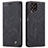 Leather Case Stands Flip Cover Holder C01S for Samsung Galaxy M53 5G Black