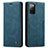 Leather Case Stands Flip Cover Holder C01S for Samsung Galaxy S20 FE (2022) 5G Blue