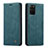 Leather Case Stands Flip Cover Holder C01S for Samsung Galaxy S20 Plus 5G Blue