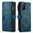 Leather Case Stands Flip Cover Holder C01S for Samsung Galaxy S21 5G Blue