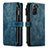 Leather Case Stands Flip Cover Holder C01S for Samsung Galaxy S21 Plus 5G Blue