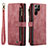 Leather Case Stands Flip Cover Holder C01S for Samsung Galaxy S21 Ultra 5G