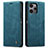 Leather Case Stands Flip Cover Holder C01S for Xiaomi Poco M6 Pro 5G Blue
