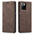 Leather Case Stands Flip Cover Holder C01S for Xiaomi Poco X3 GT 5G Brown