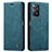 Leather Case Stands Flip Cover Holder C01S for Xiaomi Redmi Note 11 Pro 4G Blue