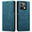 Leather Case Stands Flip Cover Holder C01S for Xiaomi Redmi Note 13 5G Blue