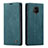 Leather Case Stands Flip Cover Holder C01S for Xiaomi Redmi Note 9 Pro Blue