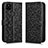 Leather Case Stands Flip Cover Holder C01X for Google Pixel 4a 5G Black