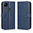 Leather Case Stands Flip Cover Holder C01X for Google Pixel 4a Blue
