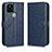 Leather Case Stands Flip Cover Holder C01X for Google Pixel 5 Blue