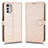 Leather Case Stands Flip Cover Holder C01X for Motorola Moto E32 Gold