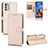 Leather Case Stands Flip Cover Holder C01X for Motorola Moto E32s