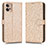 Leather Case Stands Flip Cover Holder C01X for Motorola Moto G32 Gold