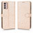 Leather Case Stands Flip Cover Holder C01X for Motorola Moto G42 Gold