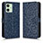 Leather Case Stands Flip Cover Holder C01X for Motorola Moto G54 5G Blue