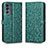 Leather Case Stands Flip Cover Holder C01X for Motorola Moto G62 5G Green