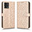 Leather Case Stands Flip Cover Holder C01X for Motorola Moto G72 Gold