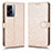 Leather Case Stands Flip Cover Holder C01X for OnePlus Nord N300 5G Gold