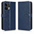 Leather Case Stands Flip Cover Holder C01X for Oppo Reno8 Pro+ Plus 5G Blue