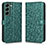 Leather Case Stands Flip Cover Holder C01X for Samsung Galaxy S22 5G Green