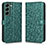 Leather Case Stands Flip Cover Holder C01X for Samsung Galaxy S23 Plus 5G Green