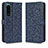 Leather Case Stands Flip Cover Holder C01X for Sony Xperia 5 III Blue