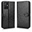 Leather Case Stands Flip Cover Holder C01X for Vivo T1 5G India Black