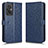 Leather Case Stands Flip Cover Holder C01X for Xiaomi Redmi 11 Prime 4G Blue