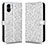 Leather Case Stands Flip Cover Holder C01X for Xiaomi Redmi A1 Silver