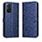 Leather Case Stands Flip Cover Holder C01X for Xiaomi Redmi Note 11 Pro 4G Blue