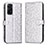 Leather Case Stands Flip Cover Holder C01X for Xiaomi Redmi Note 11 Pro 4G Silver