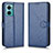 Leather Case Stands Flip Cover Holder C01X for Xiaomi Redmi Note 11E 5G Blue