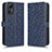 Leather Case Stands Flip Cover Holder C01X for Xiaomi Redmi Note 12S Blue