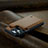 Leather Case Stands Flip Cover Holder C02S for Apple iPhone 15 Pro Max Brown