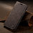 Leather Case Stands Flip Cover Holder C02S for Huawei P40 Brown