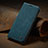 Leather Case Stands Flip Cover Holder C02S for Samsung Galaxy M31 Prime Edition Blue