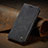 Leather Case Stands Flip Cover Holder C02S for Xiaomi Mi 10i 5G Black