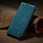 Leather Case Stands Flip Cover Holder C02S for Xiaomi Poco M5S Blue