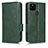 Leather Case Stands Flip Cover Holder C02X for Google Pixel 4a 5G Green