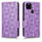 Leather Case Stands Flip Cover Holder C02X for Google Pixel 4a 5G Purple