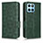 Leather Case Stands Flip Cover Holder C02X for Huawei Honor X8 5G Green
