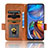 Leather Case Stands Flip Cover Holder C02X for Motorola Moto E32s