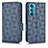 Leather Case Stands Flip Cover Holder C02X for Motorola Moto Edge 30 5G Blue