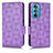 Leather Case Stands Flip Cover Holder C02X for Motorola Moto Edge 30 5G Purple