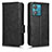 Leather Case Stands Flip Cover Holder C02X for Motorola Moto Edge 40 Neo 5G Black