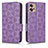 Leather Case Stands Flip Cover Holder C02X for Motorola Moto G32 Purple