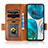 Leather Case Stands Flip Cover Holder C02X for Motorola Moto G52j 5G